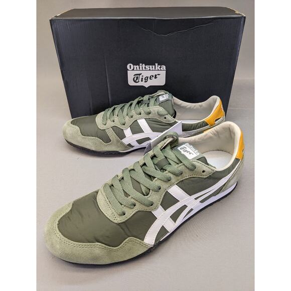 Authentic Onitsuka Tiger SERRANO 1183B400 304 Burnt Olive/White, Size US 8.5 - Picture 1 of 11